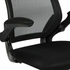 Emma and Oliver Black Mesh Sled Base Side Reception Guest Office Chair with Flip-Up Arms -Office Chairs Sales Shop unnamed file 3519