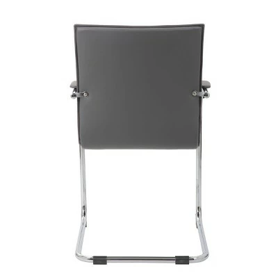 Set of 2 Vinyl Side Chair - Boss Office Products Black/chrome 5 Set of 2 Vinyl Side Chair - Boss Office Products Black/chrome - Image 3