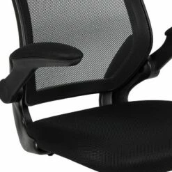 Mesh Sled Base Side Reception Chair with Flip Up Arms Black - Riverstone Furniture -Office Chairs Sales Shop unnamed file 3571