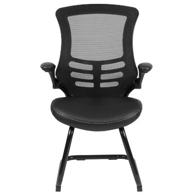 Flash Furniture Mesh Sled Base Side Reception Chair with Flip-Up Arms 4 Flash Furniture Mesh Sled Base Side Reception Chair with Flip-Up Arms - Image 2