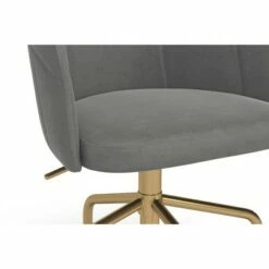 Velvet Upholstered Task Chair - Quarters & Craft Gray -Office Chairs Sales Shop unnamed file 3671