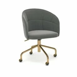 Velvet Upholstered Task Chair - Quarters & Craft Gray -Office Chairs Sales Shop unnamed file 3676