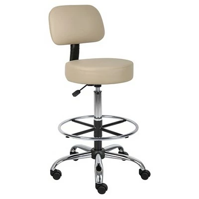 Medical/Drafting Stool with Back Cushion - Boss Office Products Beige 10 Medical/Drafting Stool with Back Cushion - Boss Office Products Beige - Image 8