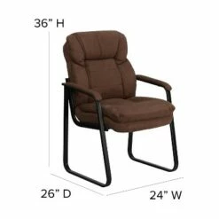 Flash Furniture Executive Side Reception Chair with Lumbar Support and Sled Base -Office Chairs Sales Shop unnamed file 3691