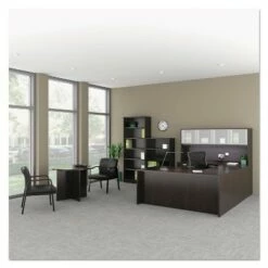 Alera Reception Lounge Series Guest Chair Espresso/Black Leather RL4319E -Office Chairs Sales Shop unnamed file 3740