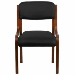 Flash Furniture Contemporary Walnut Wood Side Reception Chair with Black Fabric Seat -Office Chairs Sales Shop unnamed file 3746