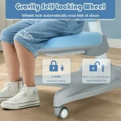 Costway Kids Study Desk Chair Adjustable Height Depth w/Sit-Brake Casters -Office Chairs Sales Shop unnamed file 3782