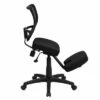 Mobile Ergonomic Kneeling Task Chair Black - Flash Furniture
