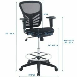 Articulate Drafting Chair Black - Modway