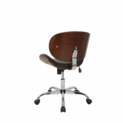 Modern Curved Back Office Chair - WOVENBYRD Black Faux Leather -Office Chairs Sales Shop unnamed file 3824