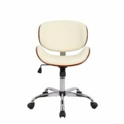 Modern Curved Back Office Chair - WOVENBYRD Black Faux Leather -Office Chairs Sales Shop unnamed file 3827