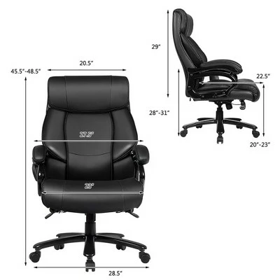 Costway Big & Tall 500lb Massage Office Chair Executive PU Leather Computer Desk Chair 3 Costway Big & Tall 500lb Massage Office Chair Executive PU Leather Computer Desk Chair