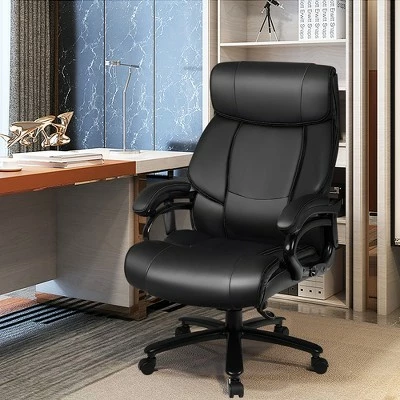 Costway Big & Tall 500lb Massage Office Chair Executive PU Leather Computer Desk Chair 4 Costway Big & Tall 500lb Massage Office Chair Executive PU Leather Computer Desk Chair - Image 2