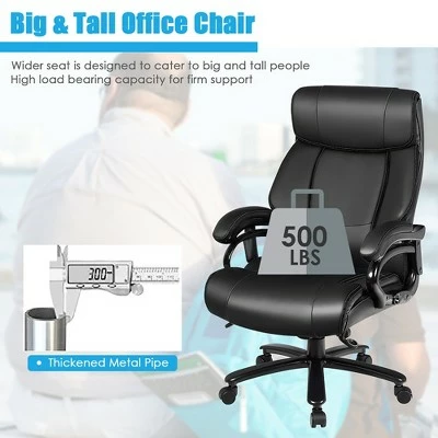 Costway Big & Tall 500lb Massage Office Chair Executive PU Leather Computer Desk Chair 6 Costway Big & Tall 500lb Massage Office Chair Executive PU Leather Computer Desk Chair - Image 4