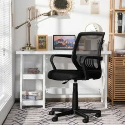 Costway Mid-Back Mesh Chair Height Adjustable Executive Chair w/ Lumbar Support -Office Chairs Sales Shop unnamed file 3904