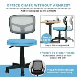 Costway Armless Office Chair Adjustable Swivel Computer Mesh Desk Chair GreenBlueGray -Office Chairs Sales Shop unnamed file 3916