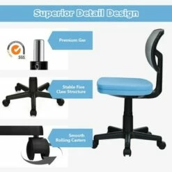 Costway Armless Office Chair Adjustable Swivel Computer Mesh Desk Chair GreenBlueGray -Office Chairs Sales Shop unnamed file 3919