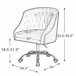 Anika Home Office Task Chair Velvet Swivel Adjustable | Karat Home -Office Chairs Sales Shop unnamed file 3965