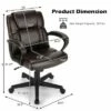 Costway Executive Leather Office Chair Adjustable Computer Desk Chair w/ Armrest -Office Chairs Sales Shop unnamed file 3995