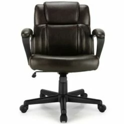 Costway Executive Leather Office Chair Adjustable Computer Desk Chair w/ Armrest -Office Chairs Sales Shop unnamed file 4003