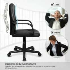 Costway Ergonomic Mid-Back Executive Office Chair Swivel Computer Desk Task Chair New -Office Chairs Sales Shop unnamed file 4007