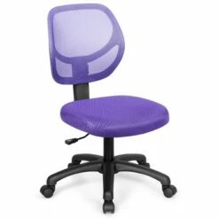 Costway Mesh Office Chair Low-Back Armless Computer Desk Chair Adjustable Height BluePinkPurple -Office Chairs Sales Shop unnamed file 4080