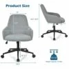 Costway Linen Accent Office Chair Adjustable Rolling Swivel Task Chair w/Armrest -Office Chairs Sales Shop unnamed file 4106