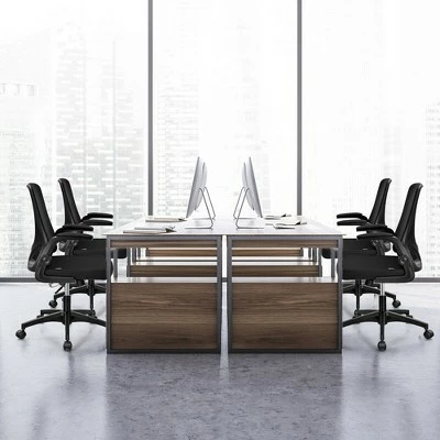 Costway Mesh Office Chair Swivel Computer Desk Chair w/Foldable Backrest & Flip-Up Arms 5 Costway Mesh Office Chair Swivel Computer Desk Chair w/Foldable Backrest & Flip-Up Arms - Image 3