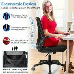 Costway Mesh Office Chair Swivel Computer Desk Chair w/Foldable Backrest & Flip-Up Arms 14 Costway Mesh Office Chair Swivel Computer Desk Chair w/Foldable Backrest & Flip-Up Arms -Office Chairs Sales Shop unnamed file 4140