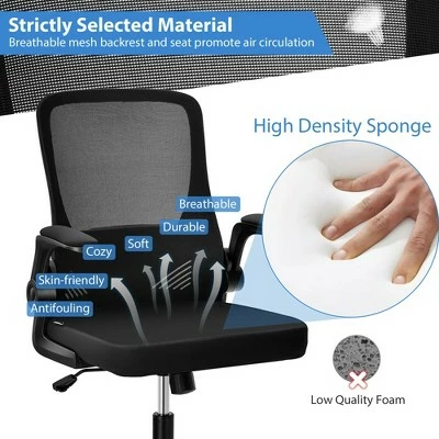Costway Mesh Office Chair Swivel Computer Desk Chair w/Foldable Backrest & Flip-Up Arms 8 Costway Mesh Office Chair Swivel Computer Desk Chair w/Foldable Backrest & Flip-Up Arms - Image 6
