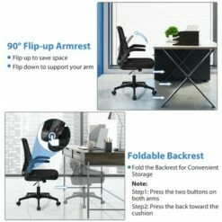 Costway Mesh Office Chair Swivel Computer Desk Chair w/Foldable Backrest & Flip-Up Arms 17 Costway Mesh Office Chair Swivel Computer Desk Chair w/Foldable Backrest & Flip-Up Arms -Office Chairs Sales Shop unnamed file 4143
