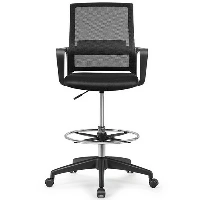 Costway Drafting Chair Tall Office Chair Adjustable Height w/Footrest 10 Costway Drafting Chair Tall Office Chair Adjustable Height w/Footrest - Image 8