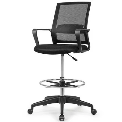 Costway Drafting Chair Tall Office Chair Adjustable Height w/Footrest 11 Costway Drafting Chair Tall Office Chair Adjustable Height w/Footrest - Image 9