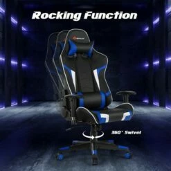 Costway Massage Gaming Chair Reclining Swivel Racing Office Chair w/Lumbar Support WhiteBlueGreyRed 16 Costway Massage Gaming Chair Reclining Swivel Racing Office Chair w/Lumbar Support WhiteBlueGreyRed -Office Chairs Sales Shop unnamed file 4157