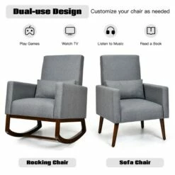 Costway 2-in-1 Fabric Upholstered Rocking Chair Nursery Armchair with Pillow Dark Grey 15 Costway 2-in-1 Fabric Upholstered Rocking Chair Nursery Armchair with Pillow Dark Grey -Office Chairs Sales Shop unnamed file 4180