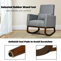 Costway 2-in-1 Fabric Upholstered Rocking Chair Nursery Armchair with Pillow Dark Grey 18 Costway 2-in-1 Fabric Upholstered Rocking Chair Nursery Armchair with Pillow Dark Grey -Office Chairs Sales Shop unnamed file 4183