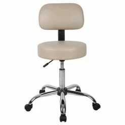 Medical Stool with Back Cushion - Boss Office Products Gray -Office Chairs Sales Shop unnamed file 420