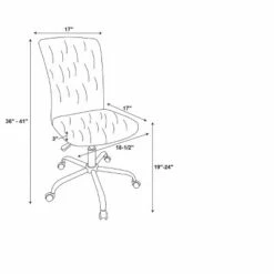 Faux Flokati Armless Office Chair - Linon White -Office Chairs Sales Shop unnamed file 4202