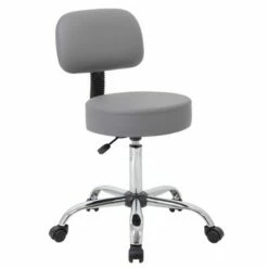 Medical Stool with Back Cushion - Boss Office Products Gray -Office Chairs Sales Shop unnamed file 425