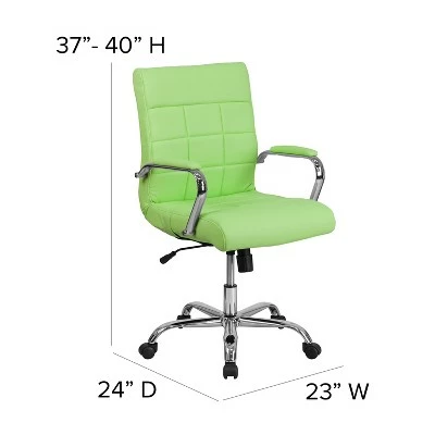 Flash Furniture Mid-Back Vinyl Executive Swivel Office Chair with Chrome Base and Arms 5 Flash Furniture Mid-Back Vinyl Executive Swivel Office Chair with Chrome Base and Arms - Image 3