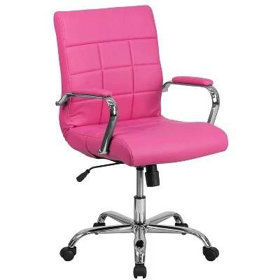 Flash Furniture Mid-Back Vinyl Executive Swivel Office Chair with Chrome Base and Arms 15 Flash Furniture Mid-Back Vinyl Executive Swivel Office Chair with Chrome Base and Arms - Image 13