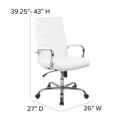 Flash Furniture High Back Executive Swivel Office Chair with Metal Frame and Arms 5 Flash Furniture High Back Executive Swivel Office Chair with Metal Frame and Arms - Image 3