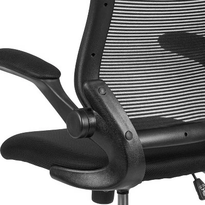 Mid Back Ergonomic Drafting Chair with Adjustable Foot Ring - Riverstone Furniture Black 6 Mid Back Ergonomic Drafting Chair with Adjustable Foot Ring - Riverstone Furniture Black - Image 4