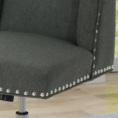 Chiara Home Office Desk Chair - Christopher Knight Home Dark Gray 5 Chiara Home Office Desk Chair - Christopher Knight Home Dark Gray - Image 3