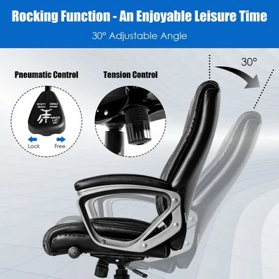 Costway Big & Tall Office Chai Ergonomic Swivel Chair w/ Lumbar Support 9 Costway Big & Tall Office Chai Ergonomic Swivel Chair w/ Lumbar Support - Image 7