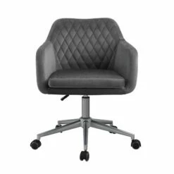 Imogen Quilted Office Chair - Linon Gray