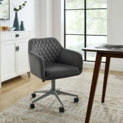 Imogen Quilted Office Chair - Linon Gray -Office Chairs Sales Shop unnamed file 4378