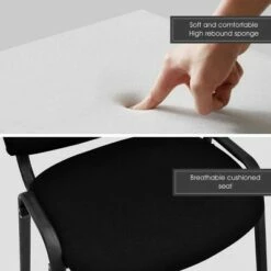 Costway Set of 5 Conference Chair Elegant Design Office Guest Reception -Office Chairs Sales Shop unnamed file 4403