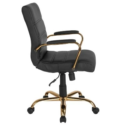 Flash Furniture Mid-Back Executive Swivel Office Chair with Metal Frame and Arms 9 Flash Furniture Mid-Back Executive Swivel Office Chair with Metal Frame and Arms - Image 7