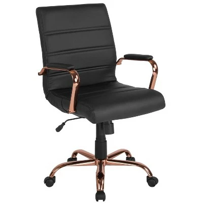 Flash Furniture Mid-Back Executive Swivel Office Chair with Metal Frame and Arms 16 Flash Furniture Mid-Back Executive Swivel Office Chair with Metal Frame and Arms - Image 14